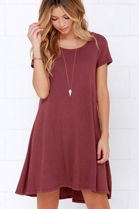 maroon dresses casual.